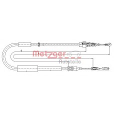 10.7514 METZGER Тросик, cтояночный тормоз