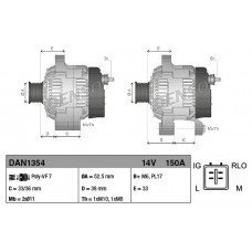 DAN1354 DENSO Генератор