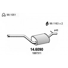 14.6090 ASSO Середній глушник вихлопних газів