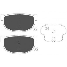 KBP-6541 KAVO PARTS Комплект гальмівних колодок дисковий гальм