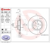 09.C391.21 BREMBO Гальмівний диск