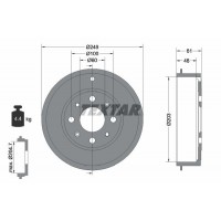 94027600 TEXTAR Гальмівний барабан