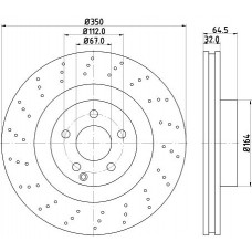 8DD 355 115-401 HELLA Гальмівний диск
