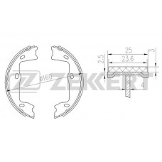 BK-4449 ZEKKERT Комплект гальмівних колодок