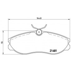 P 24 039 BREMBO Комплект гальмівних колодок дисковий гальм