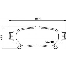 P 83 152 BREMBO Комплект гальмівних колодок дисковий гальм