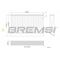 FC0408C BREMSI Фільтр повітря у внутрішньому просторі