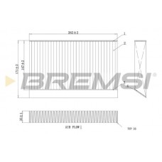 FC0408C BREMSI Фільтр повітря у внутрішньому просторі