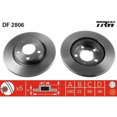 DF2806 TRW Гальмівний диск