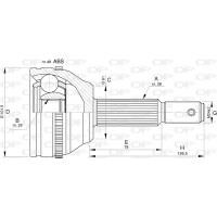 CVJ5766.10 OPEN PARTS Шарнирный комплект, Привідний вал