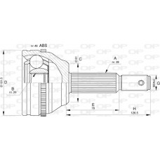 CVJ5766.10 OPEN PARTS Шарнирный комплект, Привідний вал