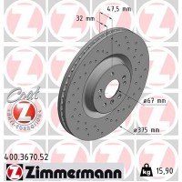 400.3670.52 ZIMMERMANN Гальмівний диск
