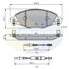 CBP21121 COMLINE Комплект гальмівних колодок дисковий гальм