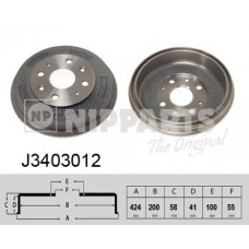 J3403012 NIPPARTS Гальмівний барабан