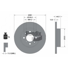 BDS1401 BENDIX Braking Гальмівний диск
