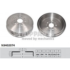 N3402074 NIPPARTS Гальмівний барабан