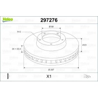 297276 VALEO Гальмівний диск