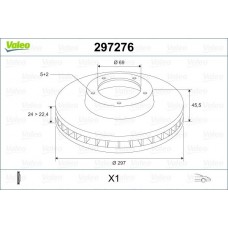 297276 VALEO Гальмівний диск