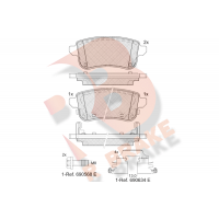 RB1904-208 R BRAKE КомплеК т гальмівних колодок, дискове гальмо