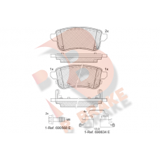 RB1904-208 R BRAKE КомплеК т гальмівних колодок, дискове гальмо