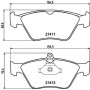 8DB 355 007-731 HELLA Комплект гальмівних колодок, дискове гальмо