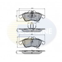 CBP0212 COMLINE Комплект гальмівних колодок дисковий гальм