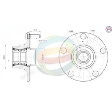 70-010044 MULTIPARTS Комплект підшипника ступиці колеса