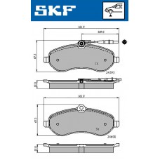 VKBP 80048 E SKF КомплеК т гальмівних колодок, дискове гальмо
