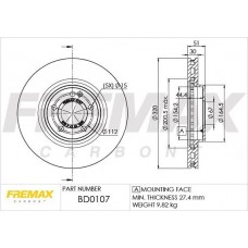 BD-0107 FREMAX Гальмівний диск