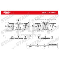 SKBP-0011668 Stark Комплект гальмівних колодок дисковий гальм