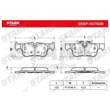 SKBP-0011668 Stark Комплект гальмівних колодок дисковий гальм