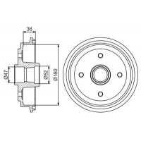0 986 477 187 BOSCH Гальмівний барабан