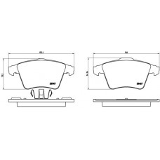 P 85 107 BREMBO Комплект гальмівних колодок дисковий гальм