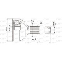 CVJ5458.10 OPEN PARTS Шарнирный комплект, Привідний вал