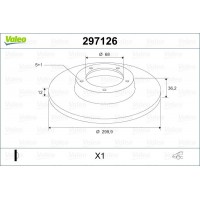 297126 VALEO Гальмівний диск