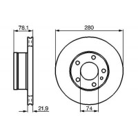 0 986 478 041 BOSCH Гальмівний диск