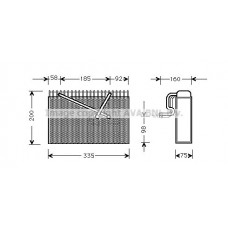 OLV298 AVA QUALITY COOLING Випарник кондиціонера