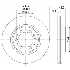 8DD 355 105-131 HELLA Гальмівний диск