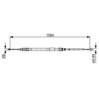 1 987 482 491 BOSCH Тросик, cтояночный тормоз