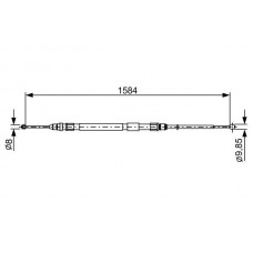 1 987 482 491 BOSCH Тросик, cтояночный тормоз