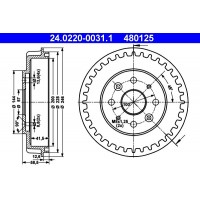 24.0220-0031.1 ATE Гальмівний барабан
