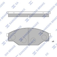 SP1121 Hi-Q Комплект гальмівних колодок дисковий гальм