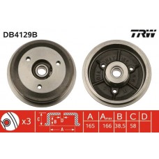 DB4129B TRW Гальмівний барабан