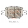704-17190P IAP QUALITY PARTS Комплект гальмівних колодок дисковий гальм