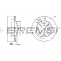 CD6214V BREMSI Гальмівний диск