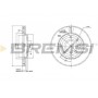 CD6214V BREMSI Гальмівний диск