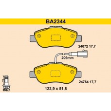 BA2344 BARUM КомплеК т гальмівних колодок, дискове гальмо