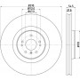 8DD 355 128-941 HELLA PAGID Гальмівний диск