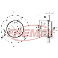 BD-3255 FREMAX Гальмівний диск