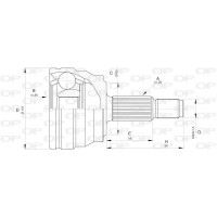 CVJ5580.10 OPEN PARTS Шарнирный комплект, Привідний вал